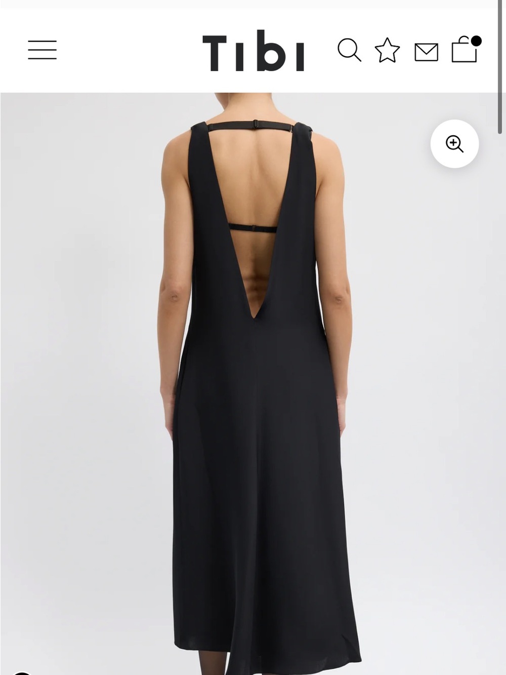 Tibi Black V-Neck Sleeveless Midi Jumpsuit Dress - Picture 4 of 6